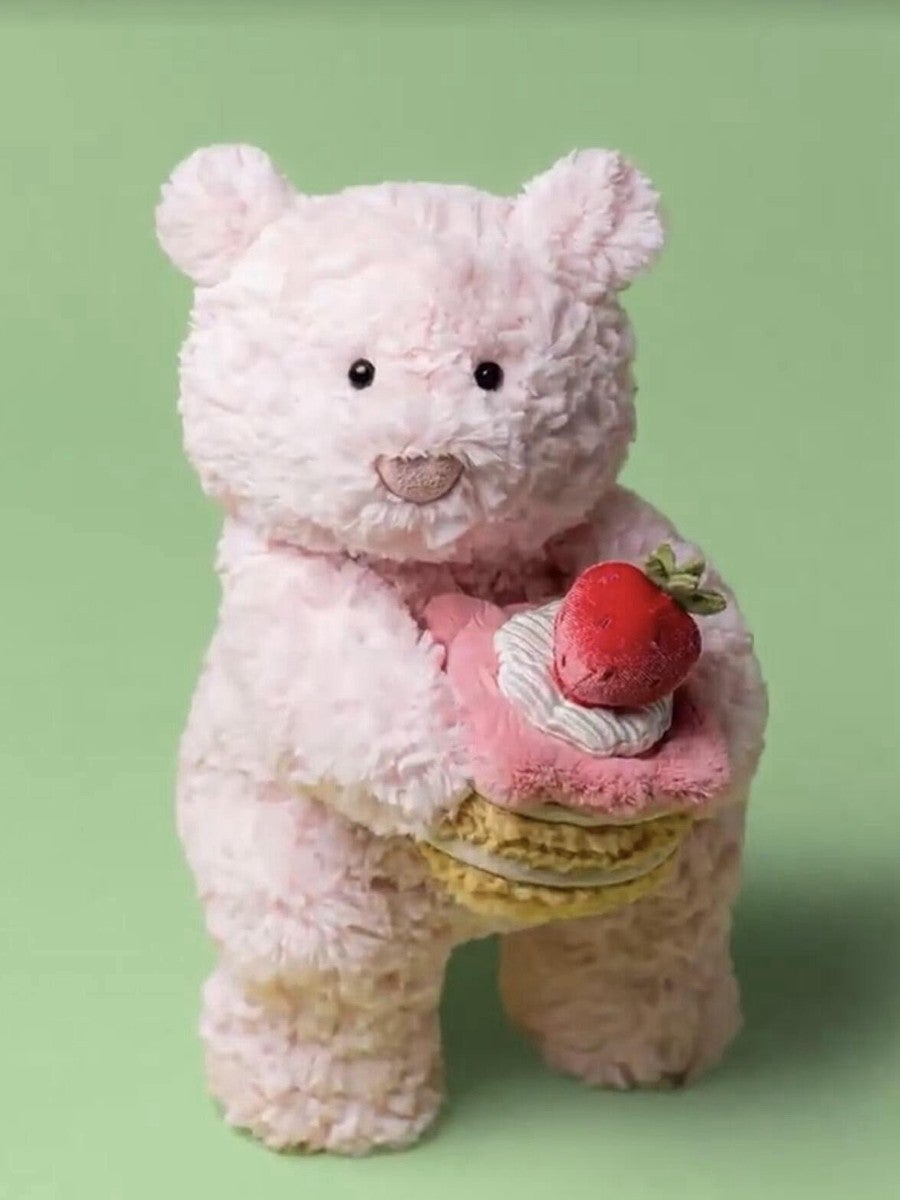 ジェリーキャット Leola Bear Strawberry Cake 上海限定 Jellycat Leola Bear with Strawberry Cake | Mello Mello